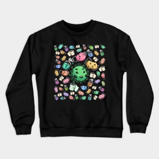 Corona virus cartoon character colorful Crewneck Sweatshirt